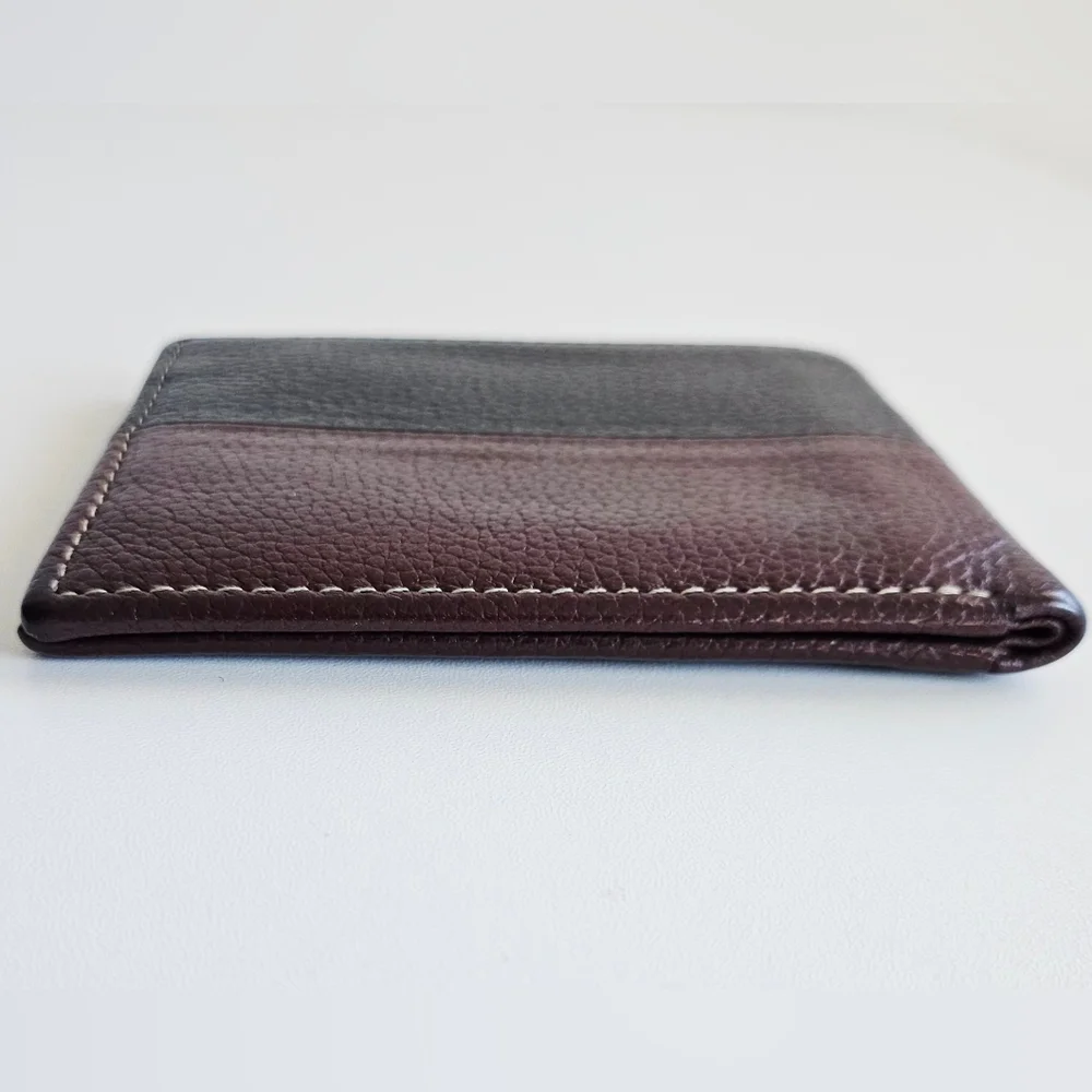 Timberland Black & Brown Mens Genuine Leather Bifold Wallet